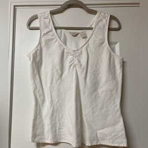 J Jill White Linen Tank